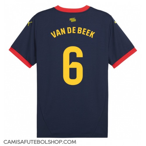 Camisa de time de futebol Girona Donny van de Beek #6 Replicas 2º Equipamento 2024-25 Manga Curta